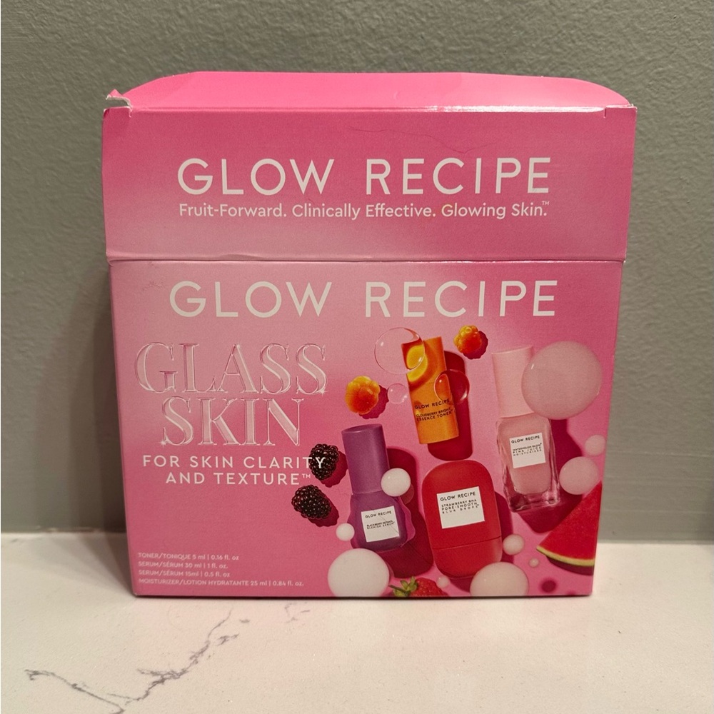 GLOW RECIPE Glass Skin 4-Piece Hydration Set, NEW IN BOX
